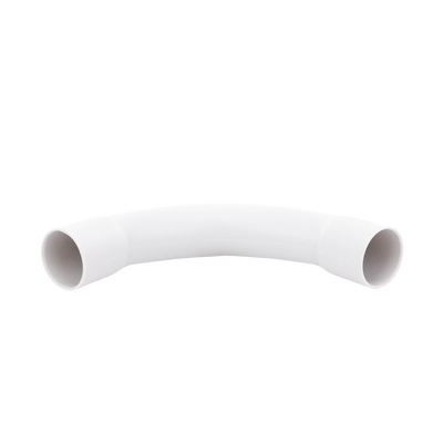 Curva de radio estrecho para tubería rígida, recomendado para cables de datos, PVC Auto-extinguible, de 25 mm