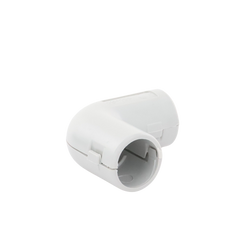 Unión en "L" (Codo) para tubería rígida, recomendado para cable eléctrico, PVC Auto-extinguible, de 16 mm