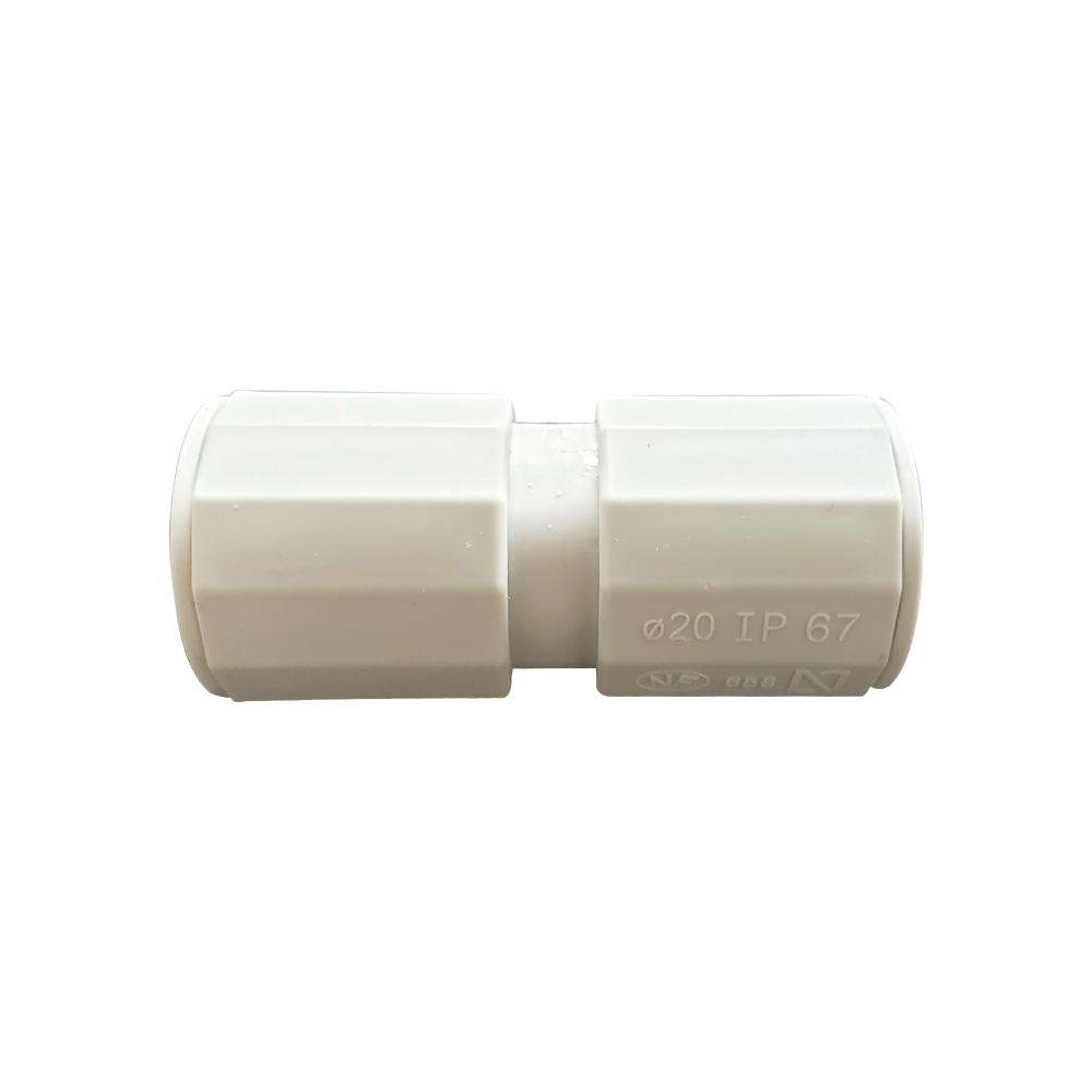 Manguito / Cople Morbidx IP67 libre de halógenos para unir tubería rígida de 20 mm (3/4) permite una instalación hermética no necesita pegamento