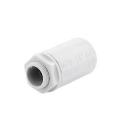 Conector de tubería rígida a caja (Racor), PVC Auto-extinguible, de 20 mm