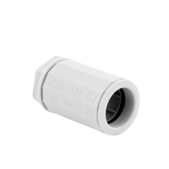 Conector de tubería rígida a caja (Racor), PVC Auto-extinguible, de 20 mm
