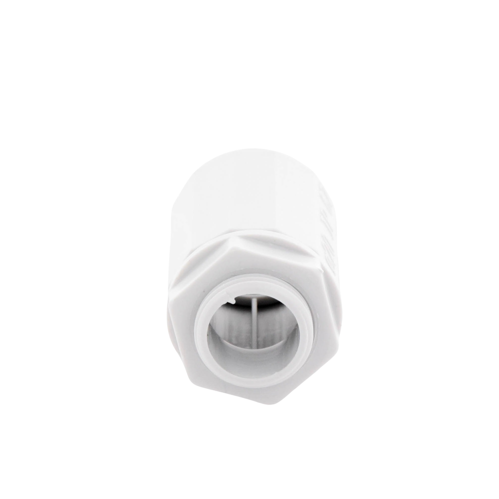 Conector de tubería rígida a caja (Racor), PVC Auto-extinguible, de 20 mm