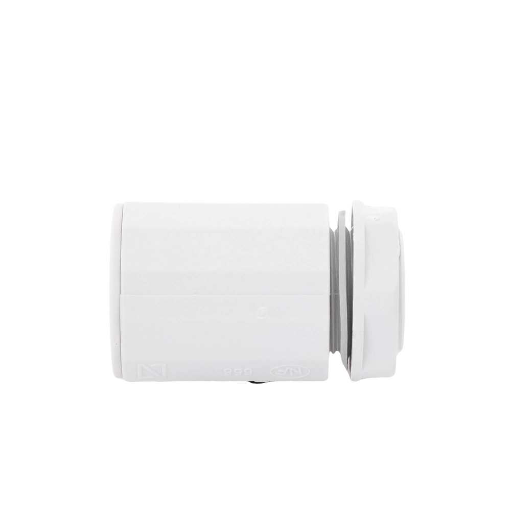 Conector de tubería rígida a caja (Racor), PVC Auto-extinguible, de 25 mm