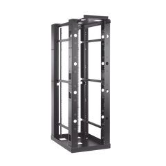Rack Abierto Sísmico de 4 Postes Estándar de 19 in / 45U / 2.19 m (7.2 ft) de Altura / Capacidad 2,500 lb (1,134 kg) / Acero 3.4 mm / Certificación NEBS Zona 4 y OSHPD / Negro RAL 9005