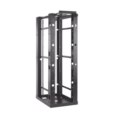 Rack de 4 Postes Sísmico, Estándar de 19 in, Rieles Con Orificio Para Tuerca Enjaulada, Fabricado en Acero, 45 Unidades de Rack, Color Negro