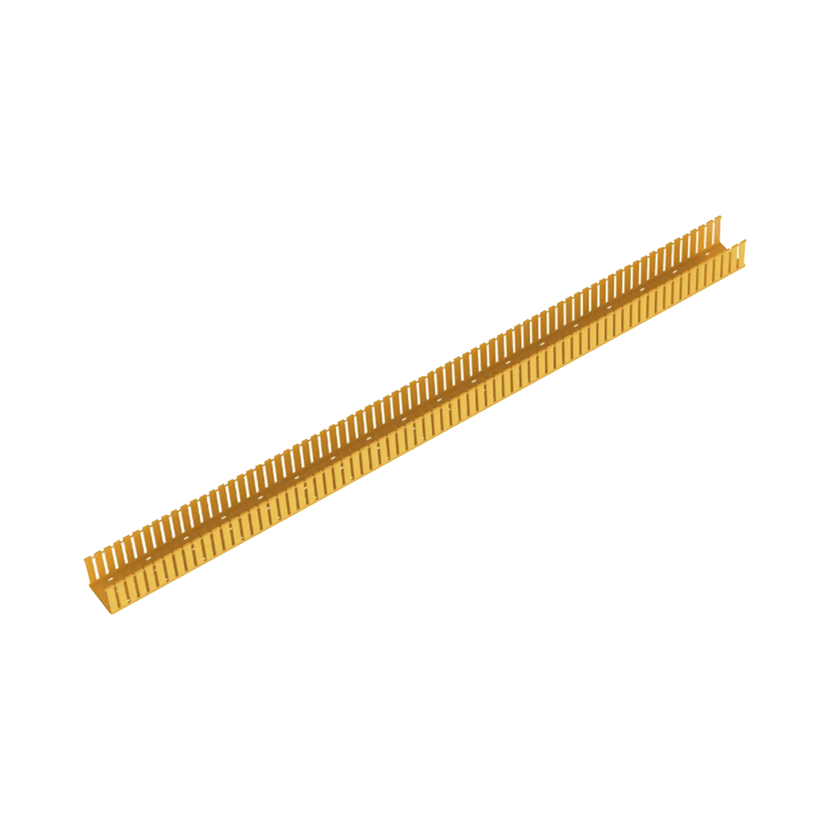 Canaleta Ranurada de PVC sin Tapa, Fiber-Duct™, 4 in de Ancho, 4 in de Alto y 1828.8 mm de Largo, Color Amarillo