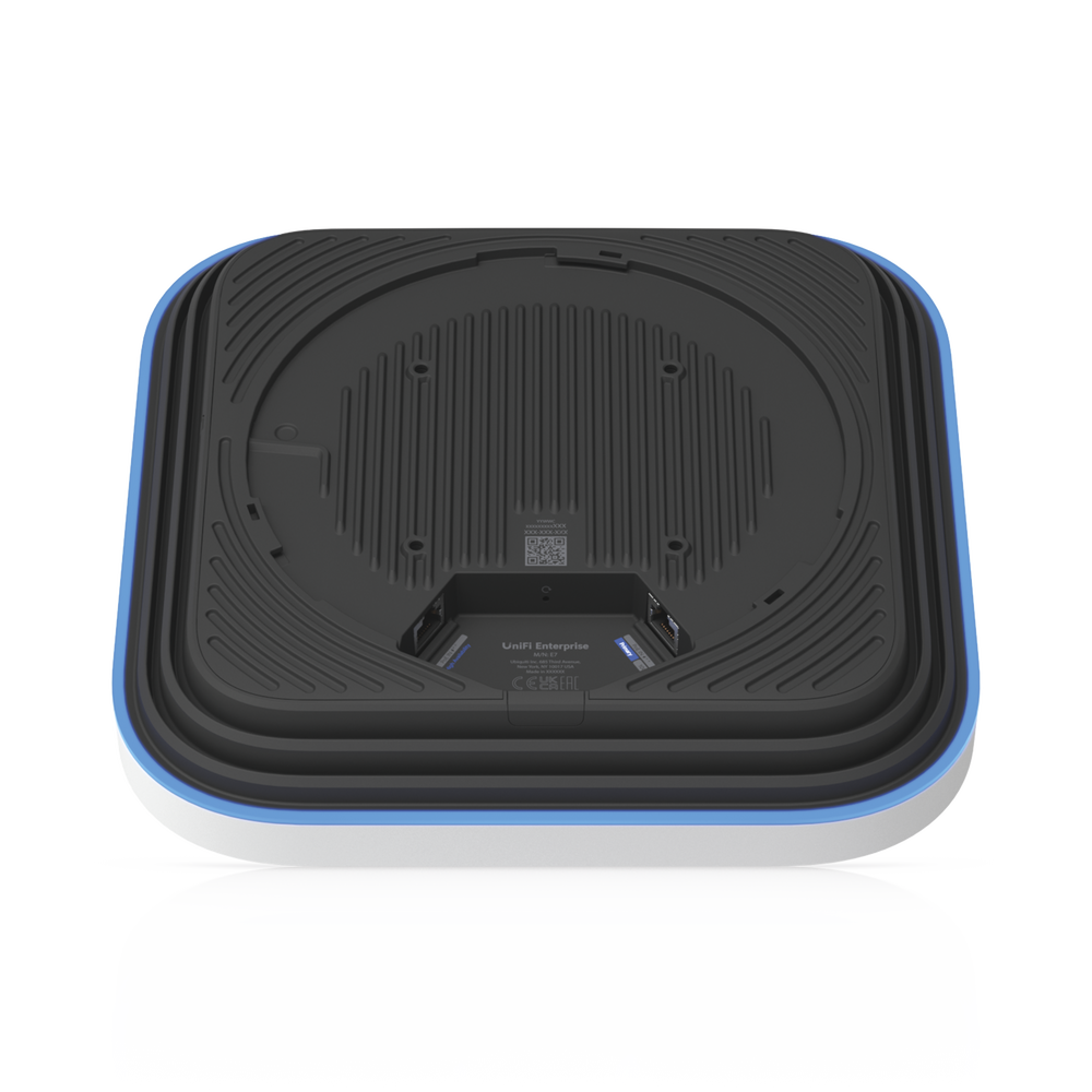 UniFi Enterprise Access Point E7, WiFi 7, 2.4/5/6GHz, 10 Cadenas Espaciales, Analizador Espectral en Tiempo Real, Hasta 1000 Dispositivos, (1) Puerto 10G RJ45 y (1) Puerto 1G RJ45 para Alta Disponibilidad de Energía y Datos