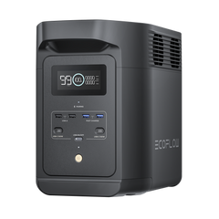 Estación de Energía Portátil de 980Wh Litio LFP / 10 Puertos AC 500 W (Max. 1000W) / 2 USB-C 100W / Cargador de Coche 10A a 12.6V / Conectividad WiFi y Bluetooth (App) / Carga Solar 500W Max.
