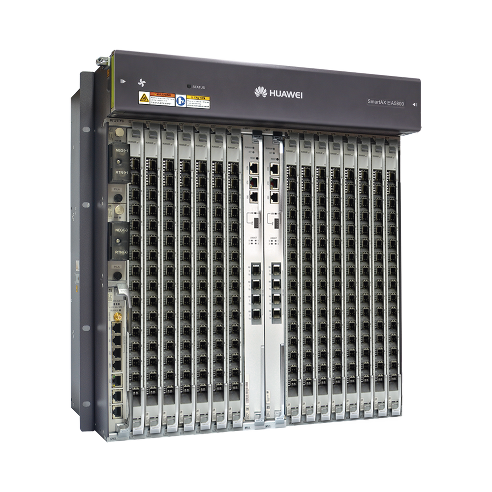 OLT GPON OptiXAccess Carrier Class con 1 tarjeta de 16 puertos GPON, 15 ranuras, 2 Fuentes de alimentación DC, 11 UR
