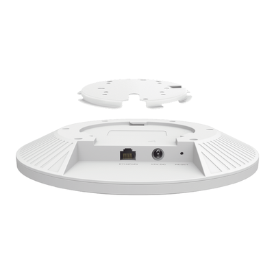 Punto de Acceso Omada Ultra-Rango / Wi-Fi 6 AX6000 MU-MIMO 4x4 /  Mesh Omada / Alta Densidad de Usuarios / Configuración por Controlador o Stand-Alone / Para Montaje en Techo/pared / Alimentación PoE+