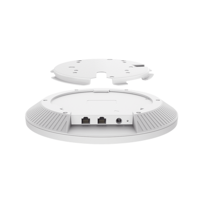 Punto de Acceso Omada / Wi-Fi 7 BE22000 MU-MIMO 4x4 / 2 Puertos 10 Gbps / Mesh Omada / Operaciones Multiencale (MLO) / Configuración por Controlador o Stand-Alone / Para Montaje en Techo/pared / Alimentación PoE++