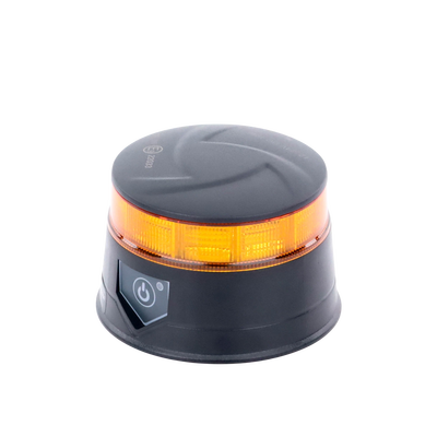 Baliza LED Recargable, Compacta y Discreta, Color Ámbar, Con Montaje Magnético y de Succión