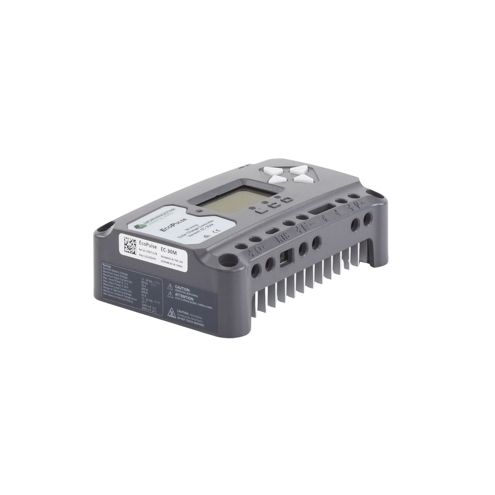 Controlador solar 12/24 Vcc  de 30 Amp. Con pantalla de medición