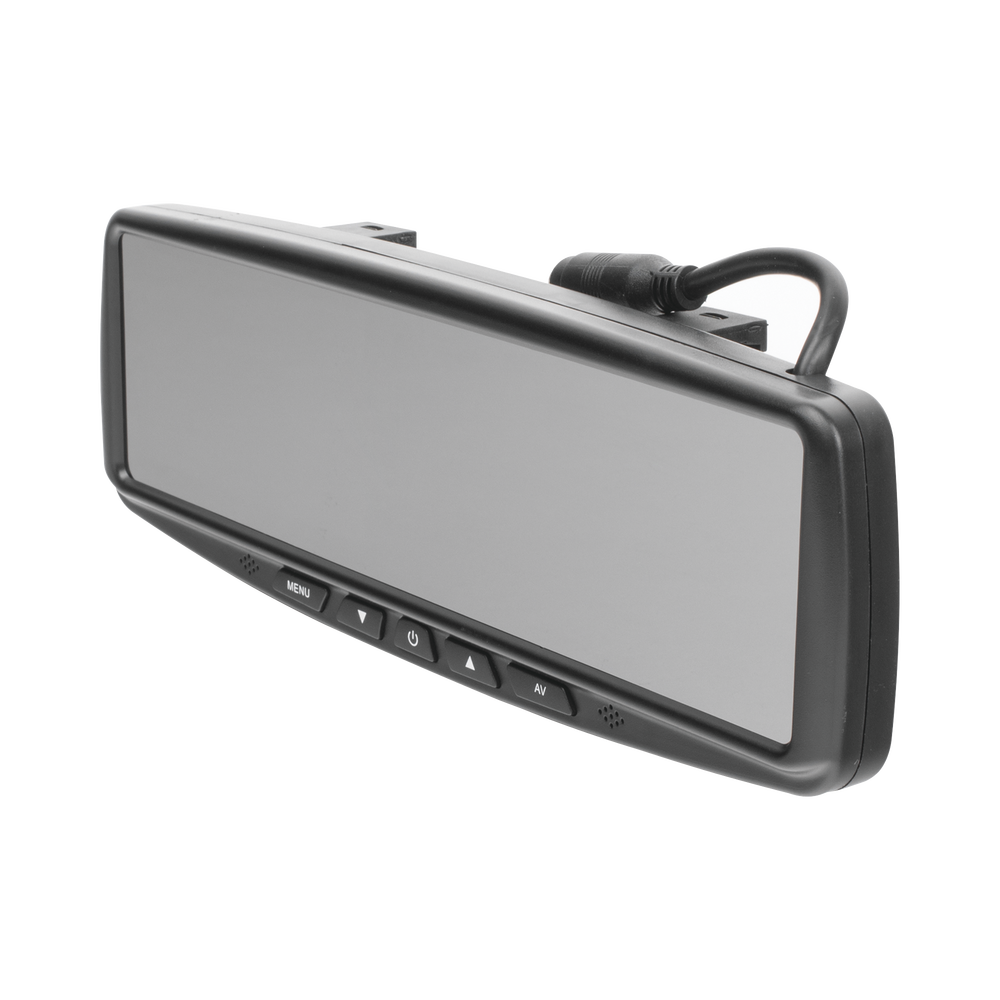 Sistema alámbrico de reversa con cámara y monitor de 4.3 pulgadas, Incluye cámara para placa de  170°