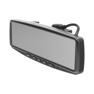 Sistema alámbrico de reversa con cámara y monitor de 4.3 pulgadas, Incluye cámara para placa de  170°