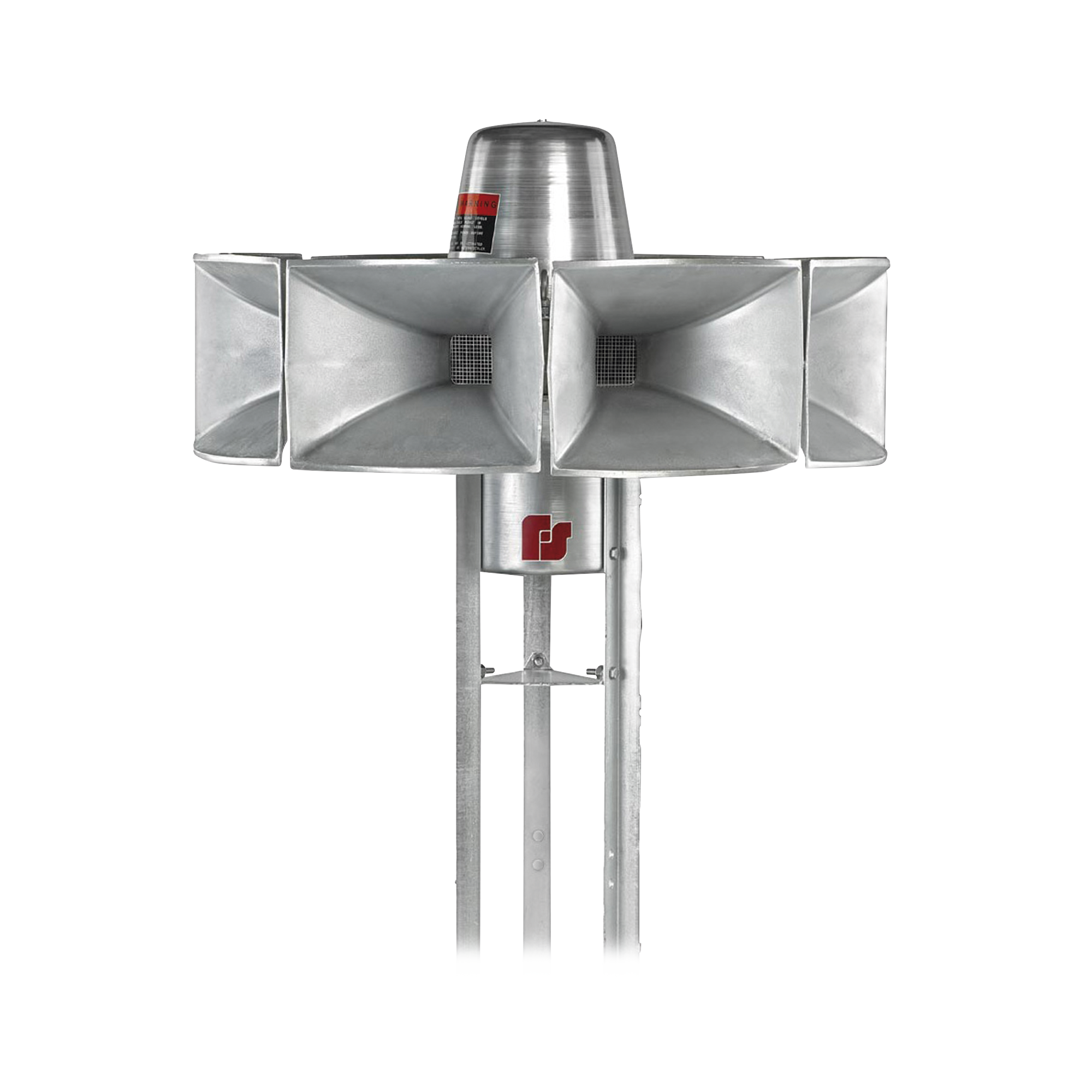 Sirena Electromecánica Eclipse8 / Omnidireccional 360° / 115 dBc a 30.5 m (100 ft) / 3 Señales de Alerta / Alimentación DC 46V / 255 lb (116 kg) / Aluminio 100%