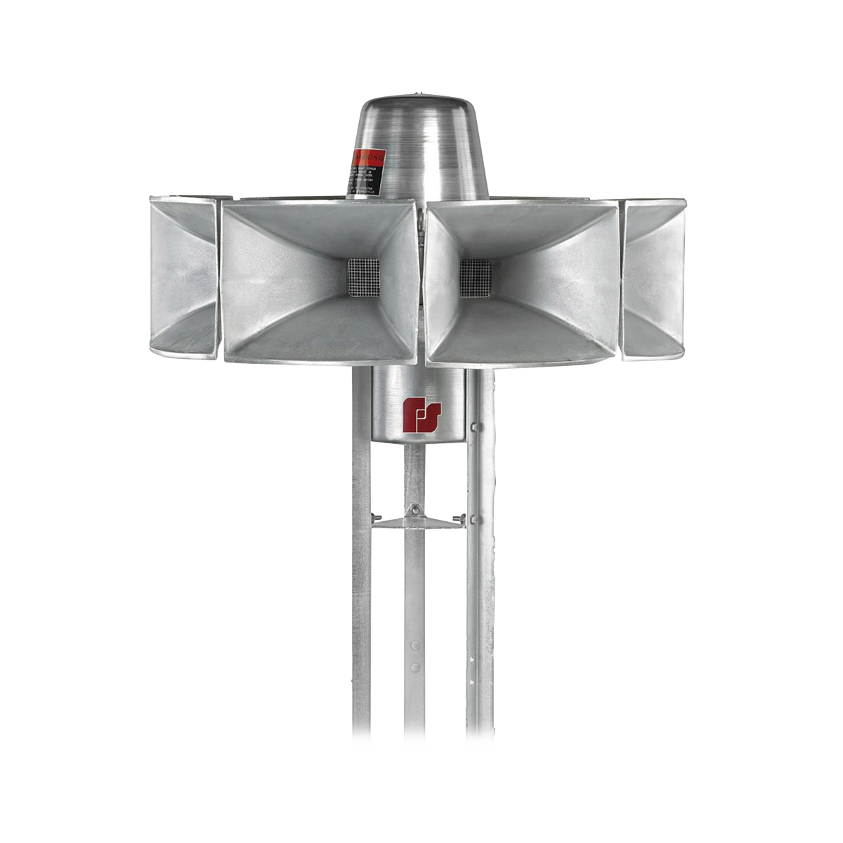 Sirena Electromecánica Eclipse8 / Omnidireccional 360° / 115 dBc a 30.5 m (100 ft) / 3 Señales de Alerta / Alimentación DC 46V / 255 lb (116 kg) / Aluminio 100%