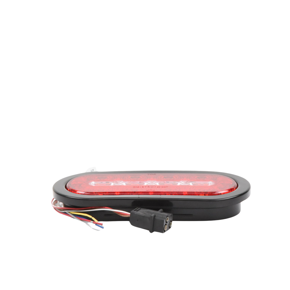 Plafón Ovalado de 7.5" Para Camiones de Transporte, 18 LED Ultra Brillantes, Color Rojo/Claro/Ambar