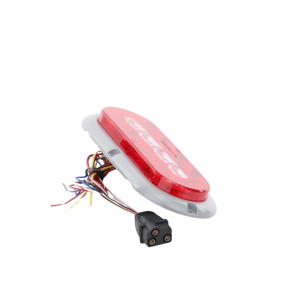 Plafón Ovalado de 7.5" Para Camiones de Transporte, 18 LED Ultra Brillantes, Color Rojo/Claro/Ambar