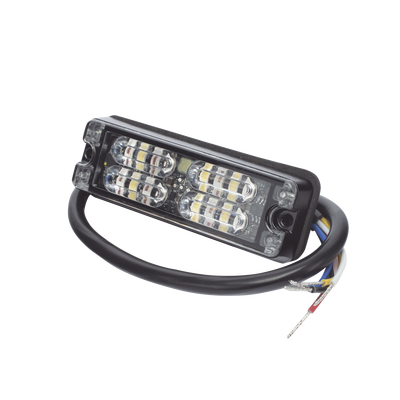 Luz Perimetral, 12 LED Ultra Brillantes, Color Rojo / Claro