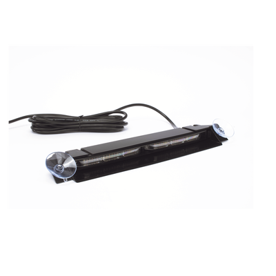 Luz de Visera, 12-24 Vcc con enchufe vehicular, doble cabezal, dual color, ámbar/blanco