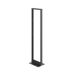Rack de Dos Postes Estándar de 19 in, Rieles Numerados y Roscados #12-24, Fabricado en Aluminio, 45 Unidades de Rack, Color Negro