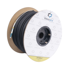 Carrete de Fibra Óptica Monomodo con Conectores LC-LC Duplex, Reforzada con Kevlar, de 150 Metros (492.13 Pies), Para Instalaciones Subterráneas por Tubería