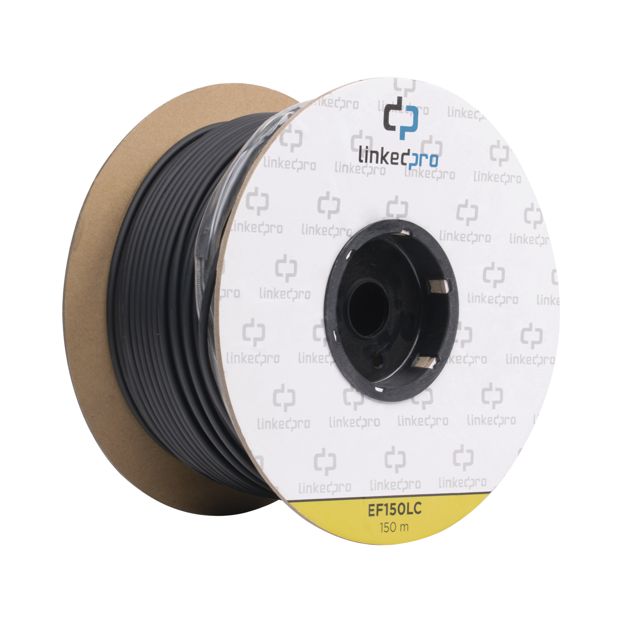 Carrete de Fibra Óptica Monomodo con Conectores LC-LC Duplex, Reforzada con Kevlar, de 150 Metros (492.13 Pies), Para Instalaciones Subterráneas por Tubería