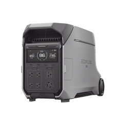 Estación de Energía Portátil DELTA PRO3 / 4096Wh Litio LFP / 5 AC 4000W (8000W Pico) / 2 USB-C 100W / Capacidad para Aumentar Respaldo / Cargador de Coche 10A a 12.6V / Conectividad WiFi y Bluetooth (App) / Carga Solar 2600W Max. (2 P