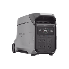 Estación de Energía Portátil DELTA PRO3 / 4096Wh Litio LFP / 5 AC 4000W (8000W Pico) / 2 USB-C 100W / Capacidad para Aumentar Respaldo / Cargador de Coche 10A a 12.6V / Conectividad WiFi y Bluetooth (App) / Carga Solar 2600W Max. (2 P