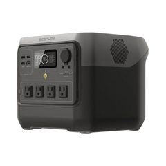 EcoFlow River 2 Pro | Estación de Energía Portátil 768Wh Litio LFP / 4 AC 800W (Max. 1600W) / 1 USB-C 100W / 3 USB -A 12W / Cargador de Coche 10A, 126W Max. / Conectividad WiFi y Bluetooth (App) / Carga Solar 220W Max.