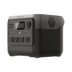 EcoFlow River 2 Pro | Estación de Energía Portátil 768Wh Litio LFP / 4 AC 800W (Max. 1600W) / 1 USB-C 100W / 3 USB -A 12W / Cargador de Coche 10A, 126W Max. / Conectividad WiFi y Bluetooth (App) / Carga Solar 220W Max.