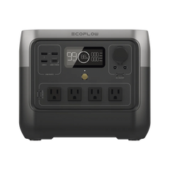 EcoFlow River 2 Pro | Estación de Energía Portátil 768Wh Litio LFP / 4 AC 800W (Max. 1600W) / 1 USB-C 100W / 3 USB -A 12W / Cargador de Coche 10A, 126W Max. / Conectividad WiFi y Bluetooth (App) / Carga Solar 220W Max.