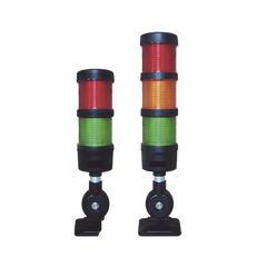 Torre LED Indicadora de estado de 3 niveles color Rojo, Ámbar y Verde, con Buzzer integrado a 85 dB,  a 24 VCD con Montaje incluido de 60 mm de diámetro