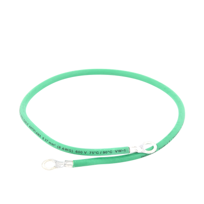 Jumper para Puesta a Tierra con Cable 8 AWG con Conectores de Ojo de 50 cm.