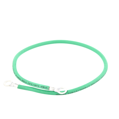 Jumper para Puesta a Tierra con Cable 8 AWG con Conectores de Ojo de 50 cm.