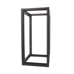 Rack Estándar 19" de 4 Postes, Acero, 24 Unidades, Profundidad Ajustable.