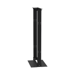 Rack de 2 Postes (Doble Perforación), Estándar 19", 24 Unidades, Fabricado en Acero, Base "L" para Anclar a Piso.