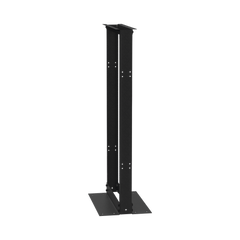 Rack de 2 Postes (Doble Perforación), Estándar 19", 24 Unidades, Fabricado en Acero, Base "L" para Anclar a Piso.
