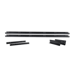 Rack de 2 Postes, Estándar 19", 45 Unidades, Fabricado en Acero, Base "L" para Anclar a Piso.
