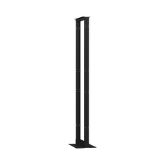 Rack de 2 Postes (Doble Perforación), Estándar 19", 45 Unidades, Fabricado en Acero, Base "L" para Anclar a Piso.