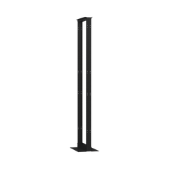 Rack de 2 Postes (Doble Perforación), Estándar 19", 45 Unidades, Fabricado en Acero, Base "L" para Anclar a Piso.