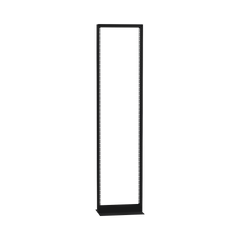 Rack de 2 Postes (Doble Perforación), Estándar 19", 45 Unidades, Fabricado en Acero, Base "L" para Anclar a Piso.