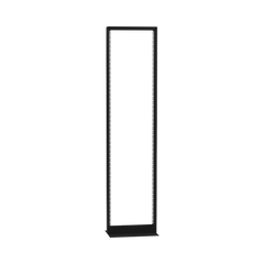 Rack de 2 Postes (Doble Perforación), Estándar 19", 45 Unidades, Fabricado en Acero, Base "L" para Anclar a Piso.
