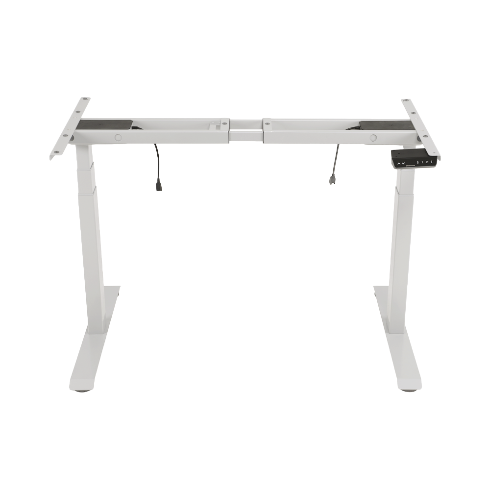 Base de Escritorio Motorizado Profesional / Altura Ajustable 60-125cm / Estructura Estable / Funcionamiento Suave / 3 Preset de Posiciones / Color Blanco / Soporta hasta 100Kg de carga