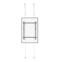 Montaje Cableado de Acero| Suelo a Techo| Capacidad Máx. de Carga 30kg| Para Pantallas de 32" ~ 75"| VESA 400 x 600