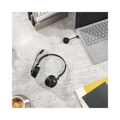 Jabra Engage 55, Auricular stereo versión MS con aislamiento de ruido activa, adaptador DECT USB-A (9559-450-125)