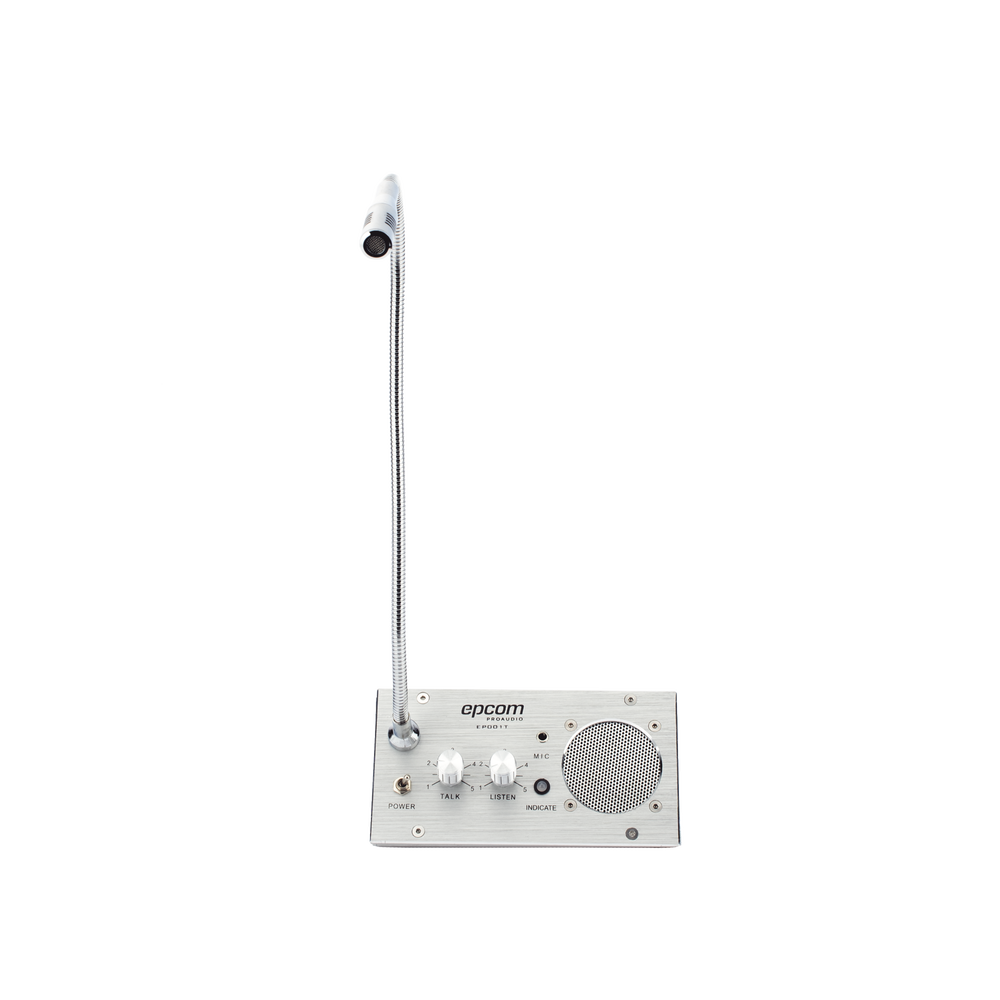 Sistema de Intercomunicación | Ideal para Ventanillas | Audio de voz de dos vías | 12V/1A 2W | Micrófono Interior + Micrófono Exterior
