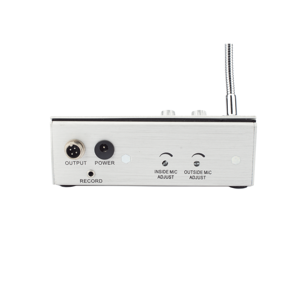 Sistema de Intercomunicación | Ideal para Ventanillas | Audio de voz de dos vías | 12V/1A 2W | Micrófono Interior + Micrófono Exterior