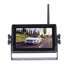Sistema Profesional Inalámbrico de Cámara de Reversa Infrarroja y Monitor Touch de 7" para Vehículos de Trabajo y Montacargas